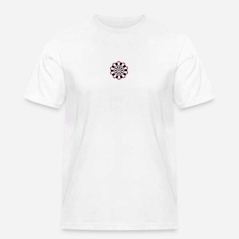 dartscheibe dart - Männer Workwear T-Shirt - Weiß
