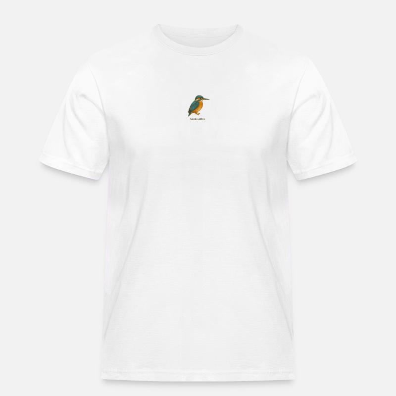 Eisvogel – Alcedo atthis - Männer Workwear T-Shirt - Weiß