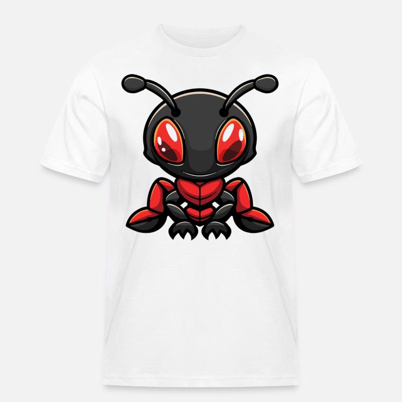 Ameise Comic - Männer Workwear T-Shirt - Weiß