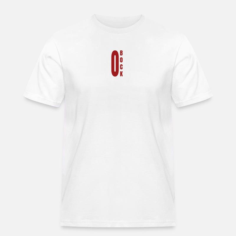 Null Bock, 0 Bock,kein Bock, Motivation - Männer Workwear T-Shirt - Weiß