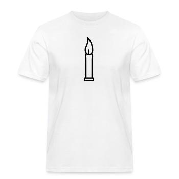 Candle - Men's Workwear T-Shirt - white - Front - AI Model Male 185 dark (185cm)