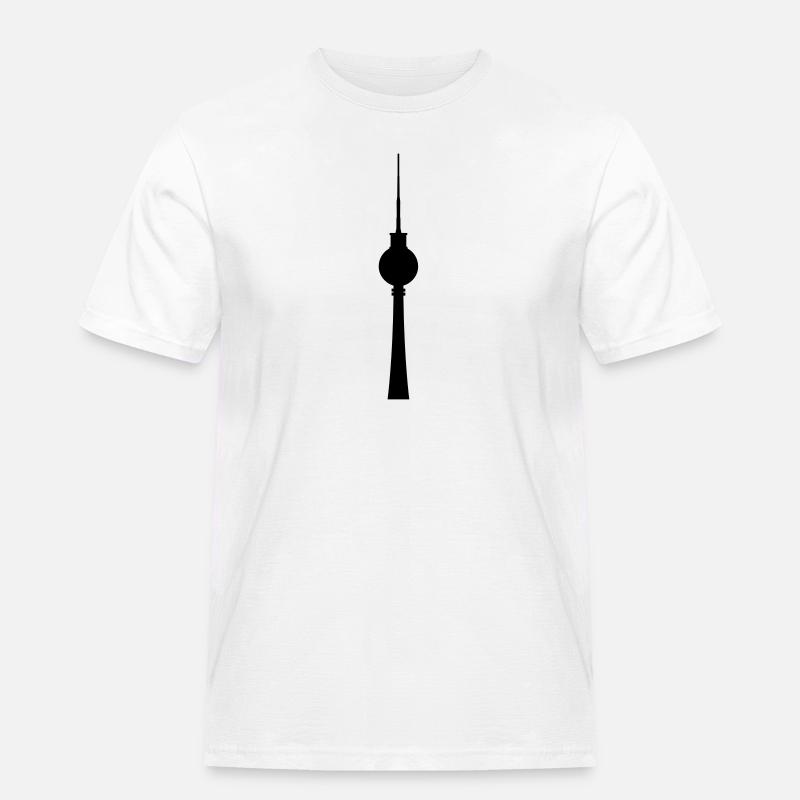 Fernsehturm - Männer Workwear T-Shirt - Weiß
