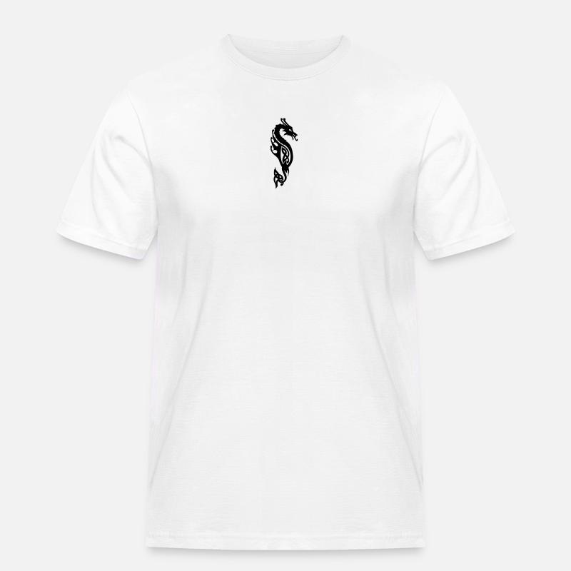 Monströse Seeschlange oder Drachenvektor - Männer Workwear T-Shirt - Weiß