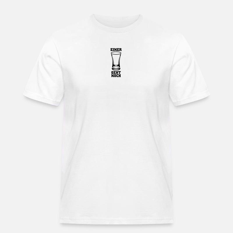 Einer geht noch Schnaps - Männer Workwear T-Shirt - Weiß