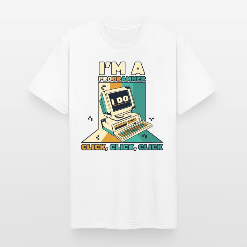 Je suis un programmeur Click Software Engineer Coder T-shirt Workwear homme