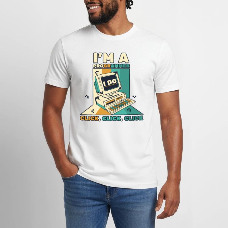 Je suis un programmeur Click Software Engineer Coder T-shirt Workwear homme
