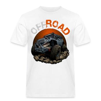 Offroad-Fahrzeug - Männer Workwear T-Shirt - Weiß - Vorne - AI Model Male 185 dark (185cm)