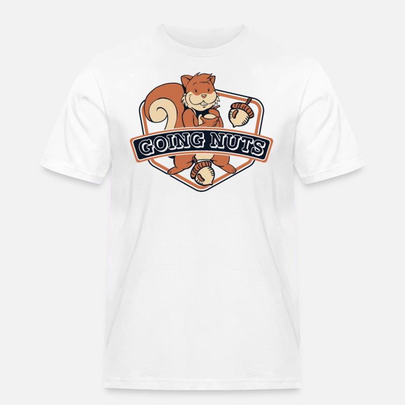 Going Nuts Squirrel Fuchshörnchen Grauhörnchen - Männer Workwear T-Shirt - Weiß