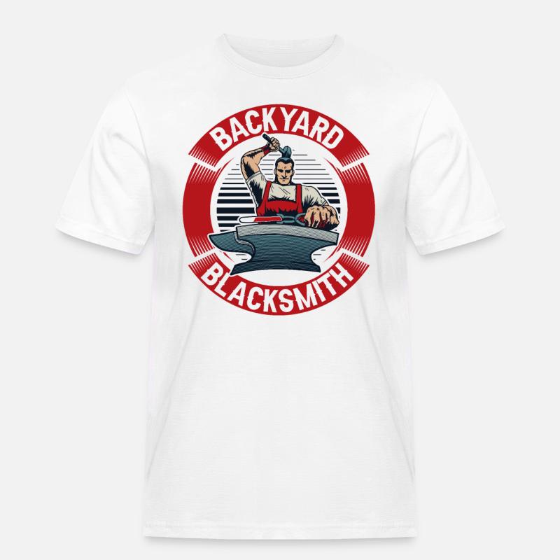 Backyard Blacksmith Blacksmith Forging - Männer Workwear T-Shirt - Weiß