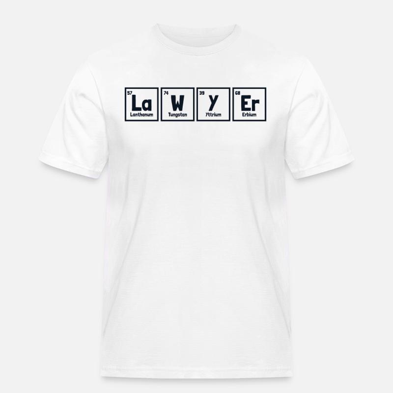 Anwalt Periodensystem der Elemente Rechtsberater - Männer Workwear T-Shirt - Weiß