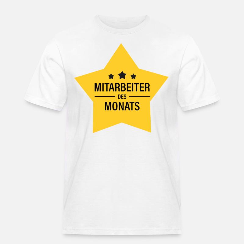 Mitarbeiter des Monats - Männer Workwear T-Shirt - Weiß