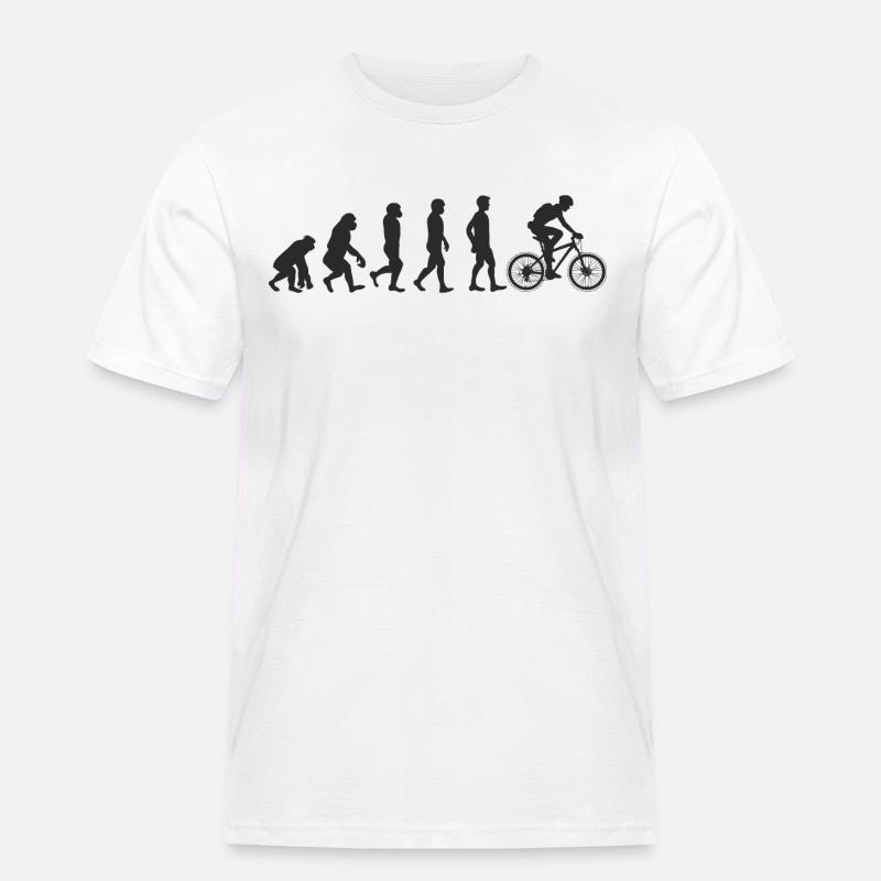 Evolution Bicycle - Men's Workwear T-Shirt - white
