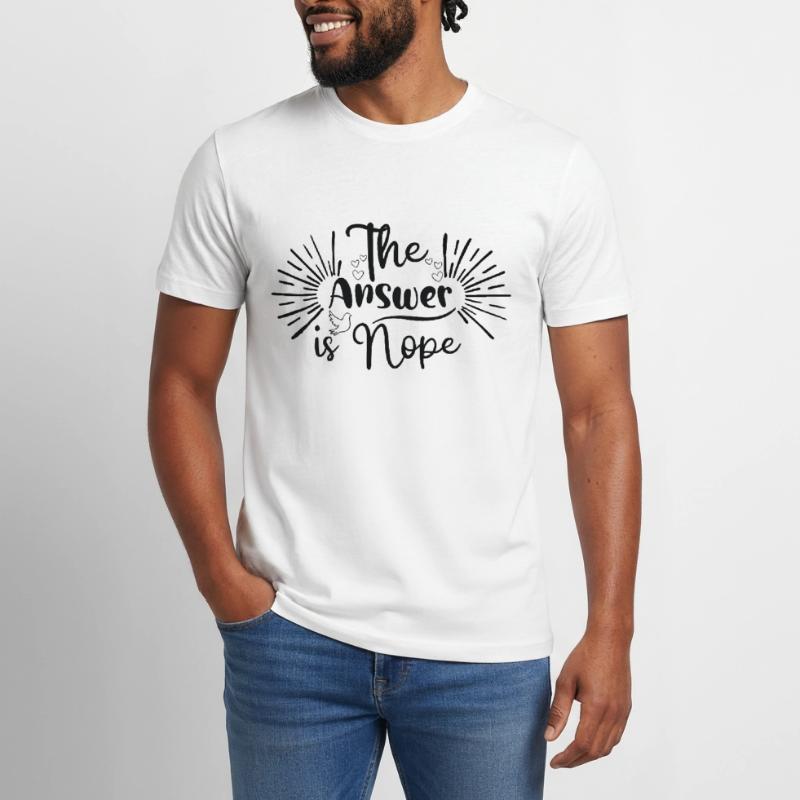 La risposta è no Maglietta da lavoro per uomo