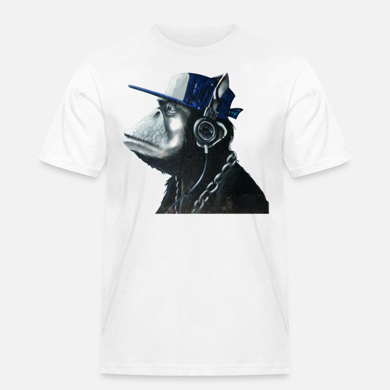 Affe Graffiti von Custom - Männer Workwear T-Shirt - Weiß