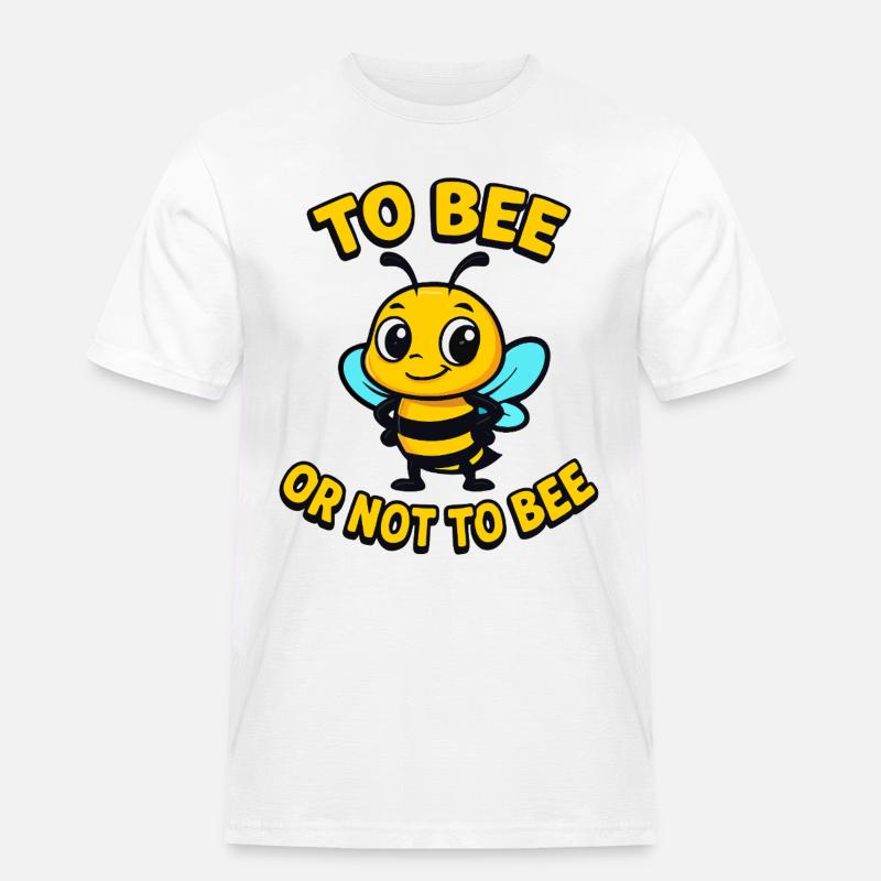 Biene oder nicht Biene - Männer Workwear T-Shirt - Weiß
