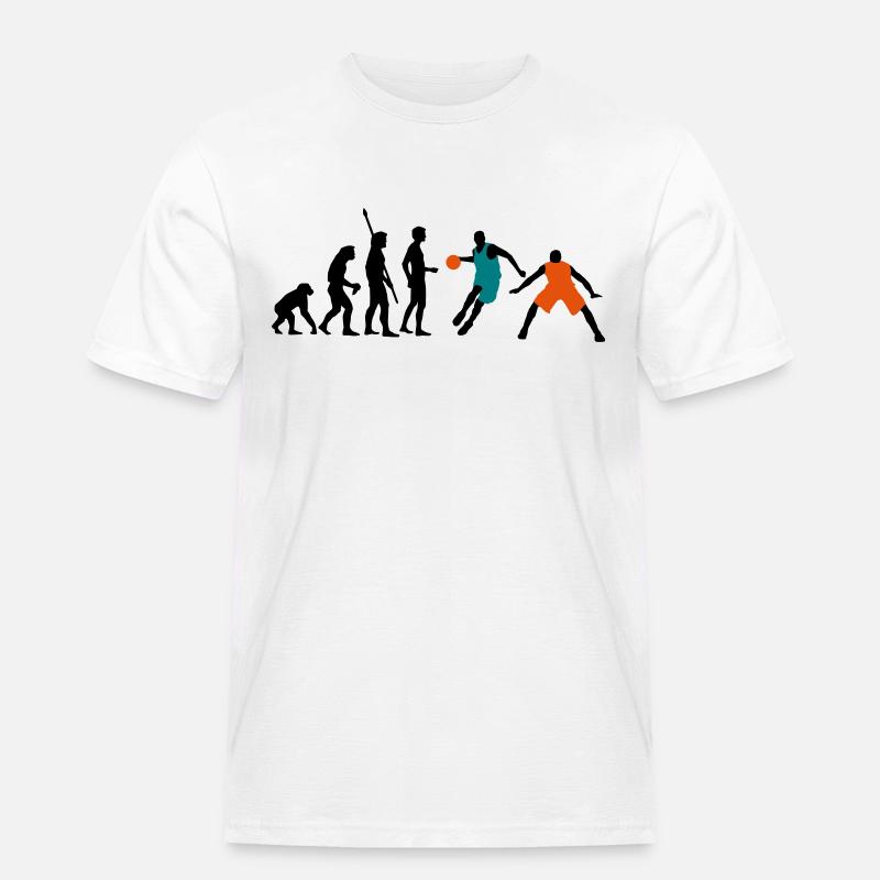 evolution_basketball_072011_h_3c - Männer Workwear T-Shirt - Weiß