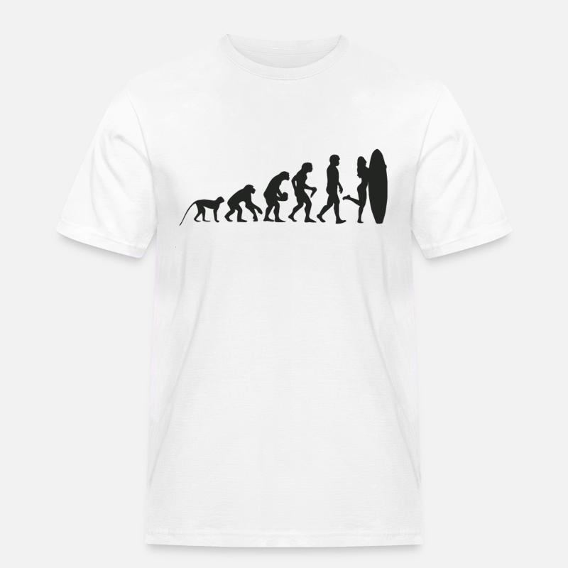 Evolution Surf - Männer Workwear T-Shirt - Weiß