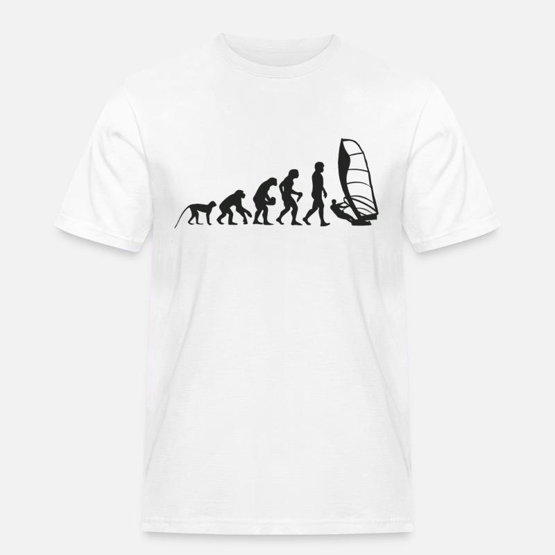 Evolution Windsurfing - Männer Workwear T-Shirt - Weiß
