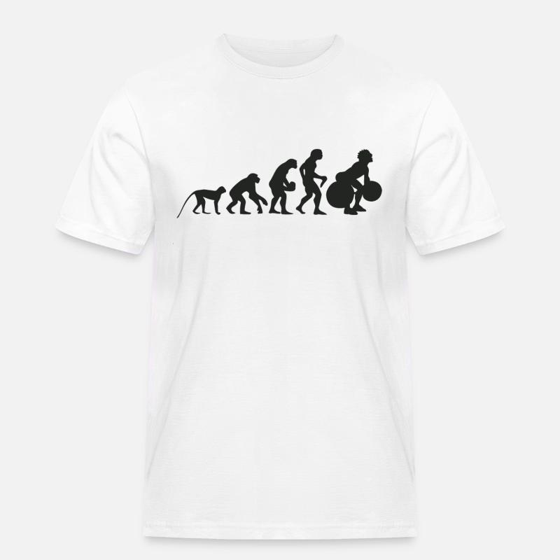 Évolution du poids et haltères - T-shirt Workwear homme - blanc