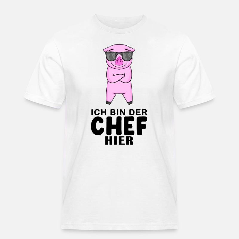 Chef Spruch - Männer Workwear T-Shirt - Weiß