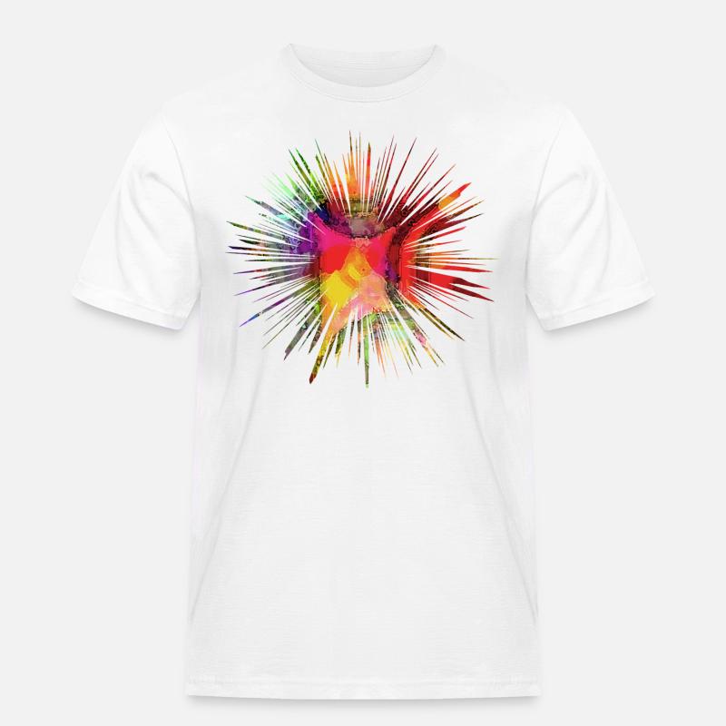 Rainbow star - Regenbogen Stern - Männer Workwear T-Shirt - Weiß