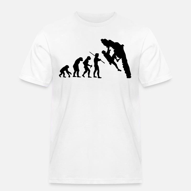 Boulder Evolution - Männer Workwear T-Shirt - Weiß