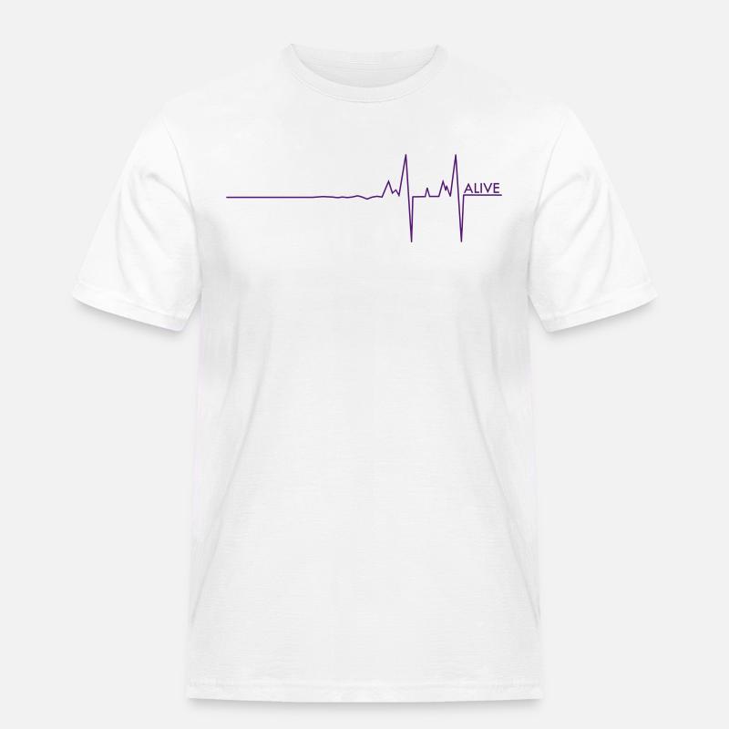 Alive pulse/UK - Men's Workwear T-Shirt - white