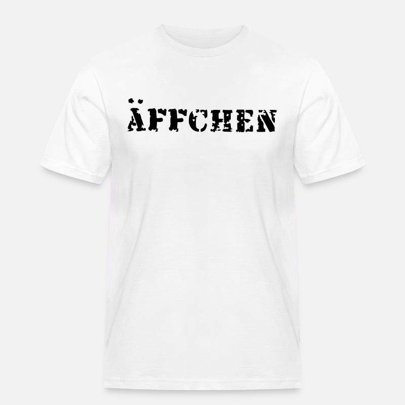 äffchen - Männer Workwear T-Shirt - Weiß