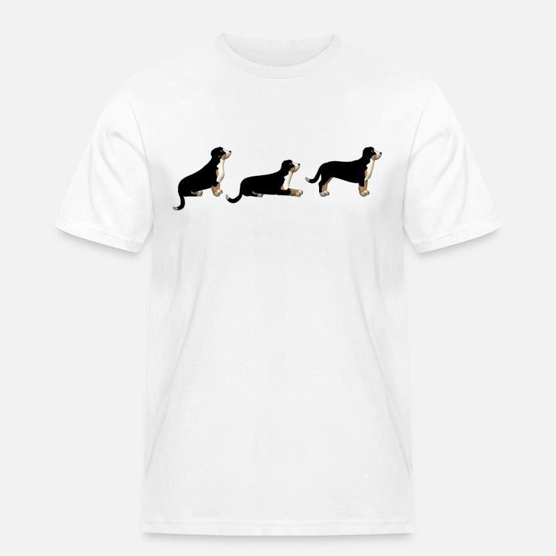 Sitz Platz Steh Entlebuch - Männer Workwear T-Shirt - Weiß