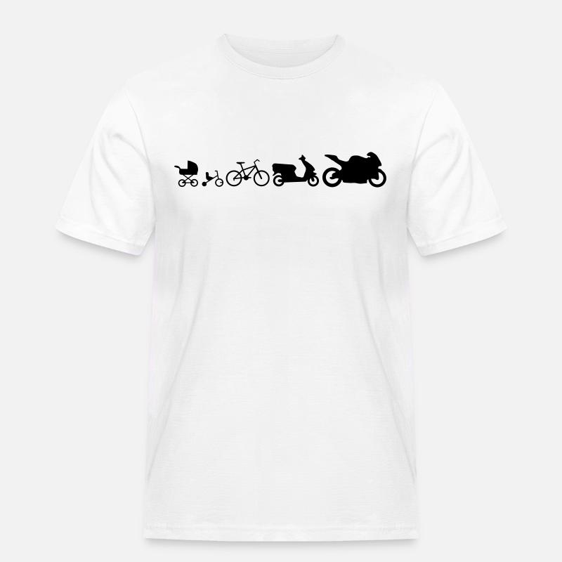 Motorrad Evolution em582 - Männer Workwear T-Shirt - Weiß