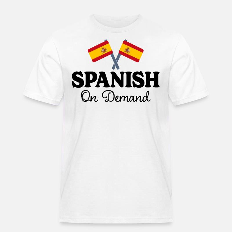 Spanisch auf Anfrage Spanisch Dolmetscher - Männer Workwear T-Shirt - Weiß