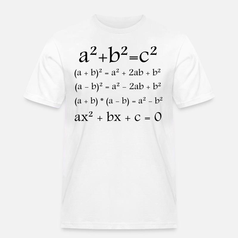 Matematica / Matematica / Formula - Maglietta da lavoro per uomo - bianco