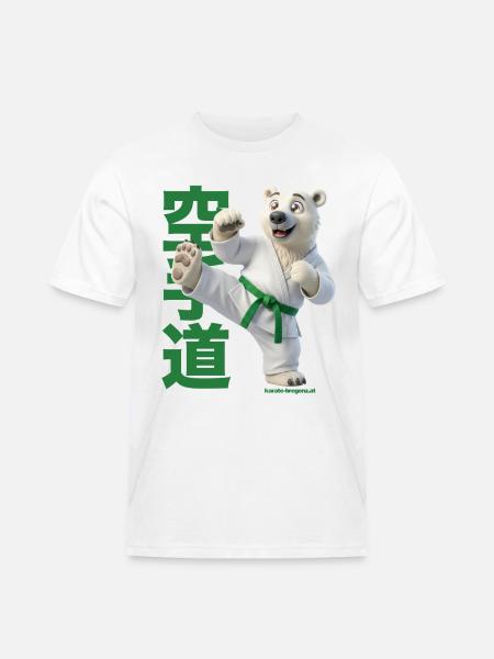 Karate Eisbär - Männer Workwear T-Shirt - Weiß