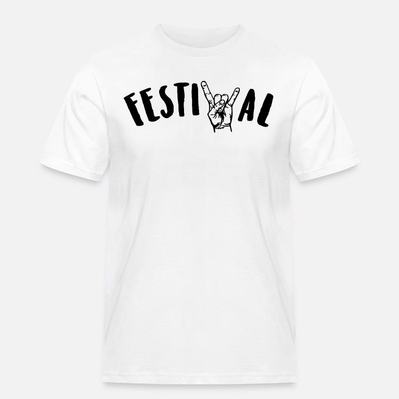 festival - Männer Workwear T-Shirt - Weiß