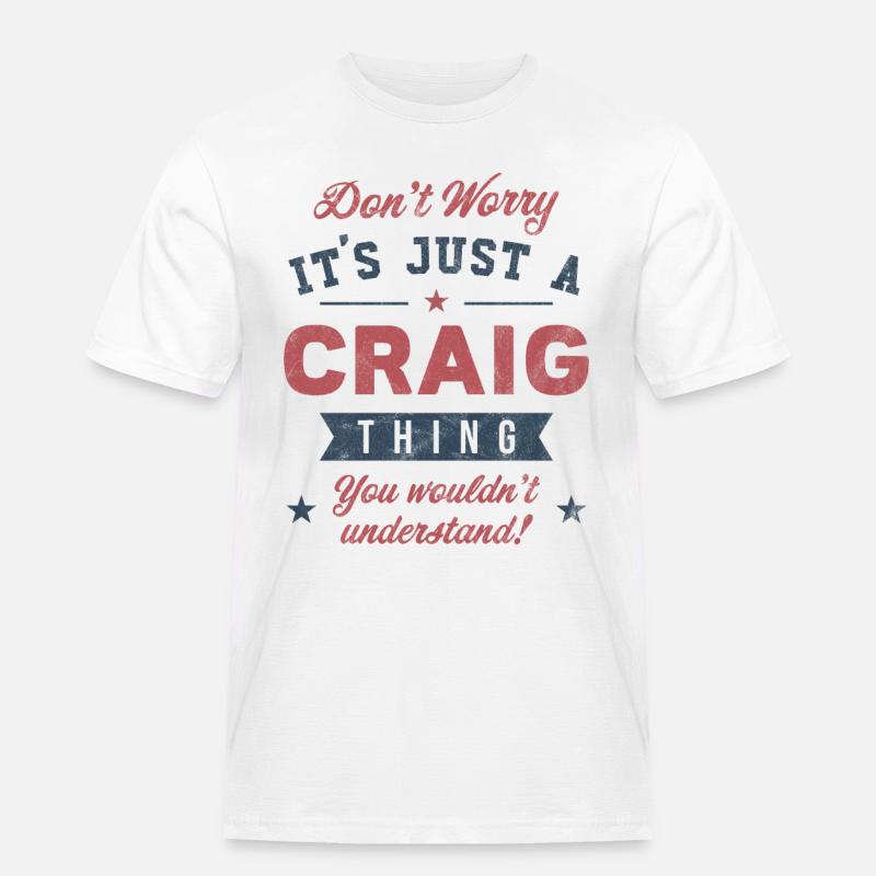Its a Craig thing - Men's Workwear T-Shirt - white
