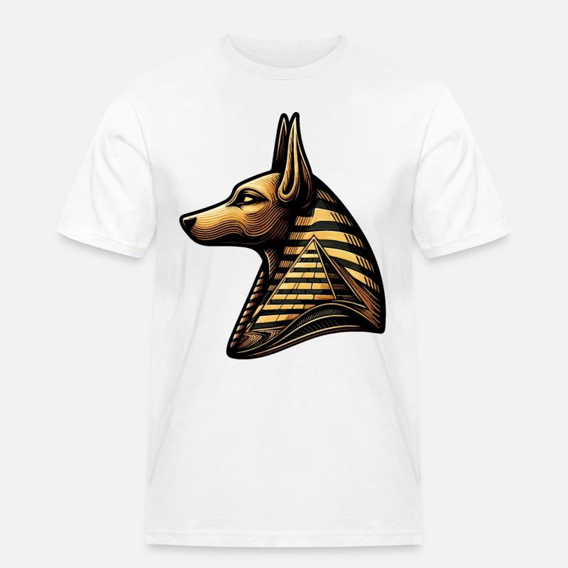 Anubis | Wächter der Gräber Ägypten - Männer Workwear T-Shirt - Weiß