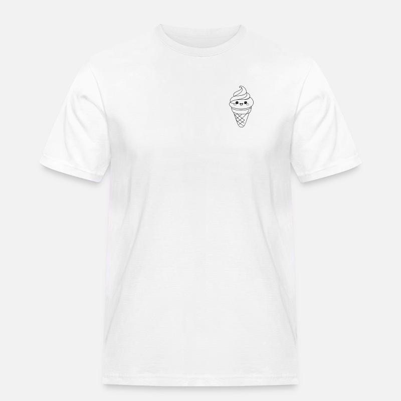 Softeis Eiscreme Icon Minimal Statement - Men's Workwear T-Shirt - white