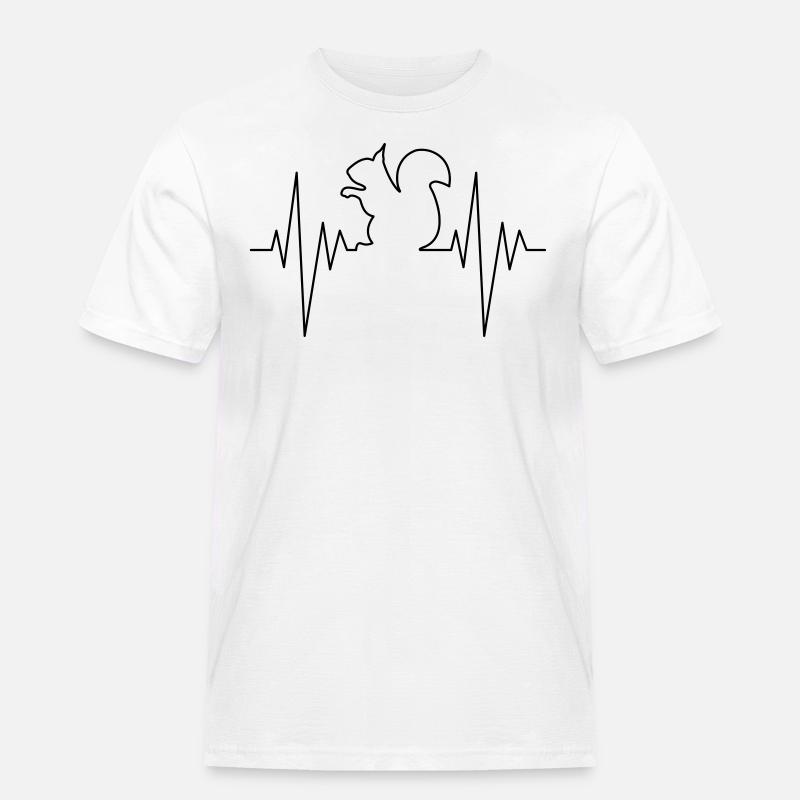 Squirrel Pulse - Männer Workwear T-Shirt - Weiß