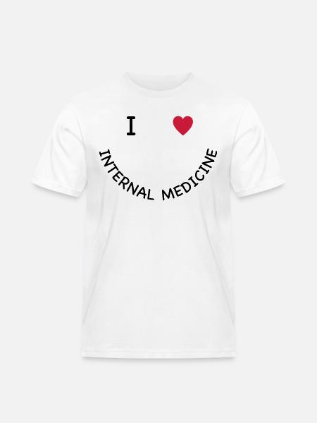 I love internal medicine - Men's Workwear T-Shirt - white