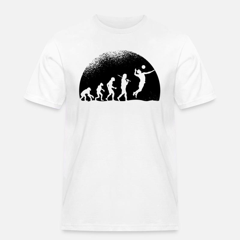 Evolution Volleyball - Männer Workwear T-Shirt - Weiß