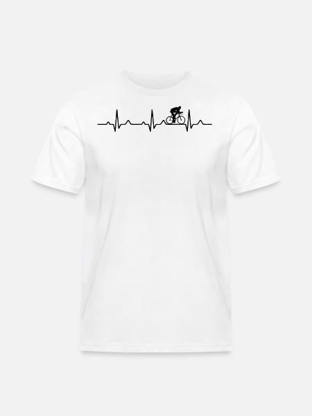 Heartbeat racing cycling - Men's Workwear T-Shirt - white