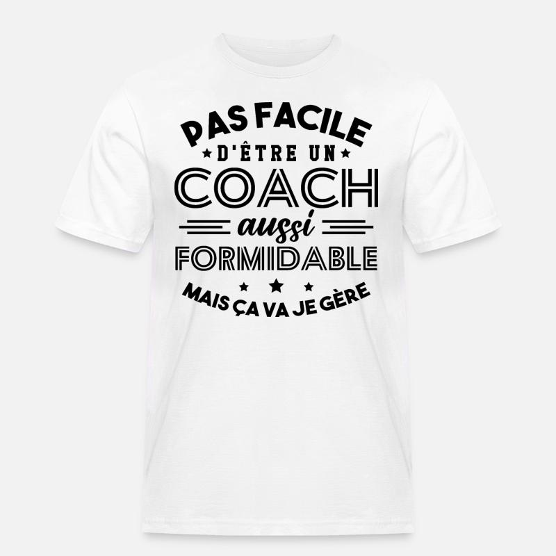 Cadeau Formidable pour Coach Formidable - T-shirt Workwear homme - blanc