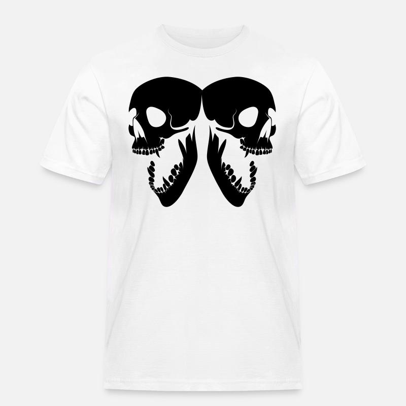 skulls - Männer Workwear T-Shirt - Weiß