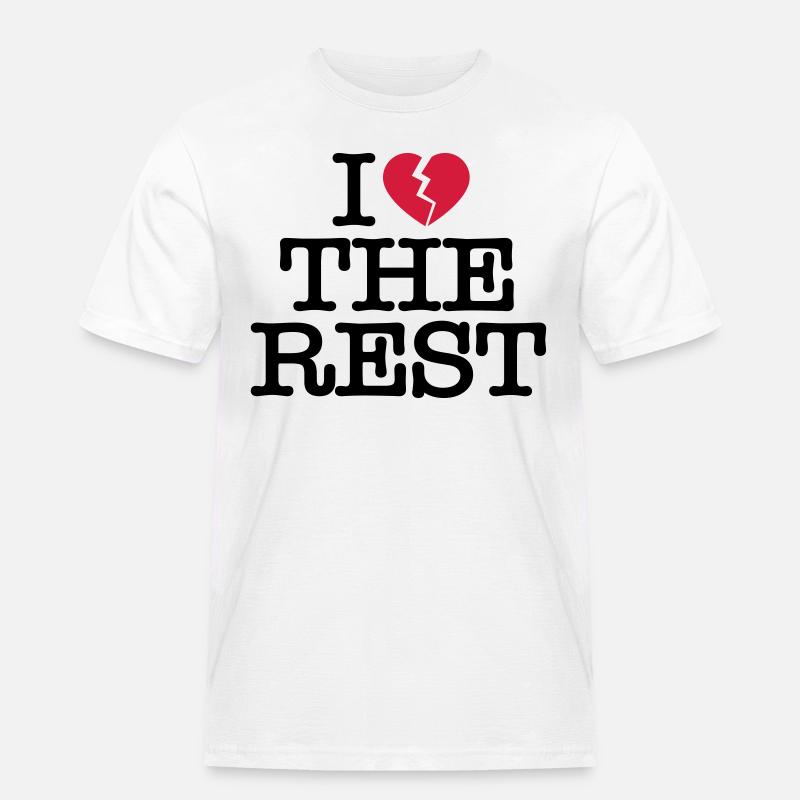 I hate the rest - Männer Workwear T-Shirt - Weiß