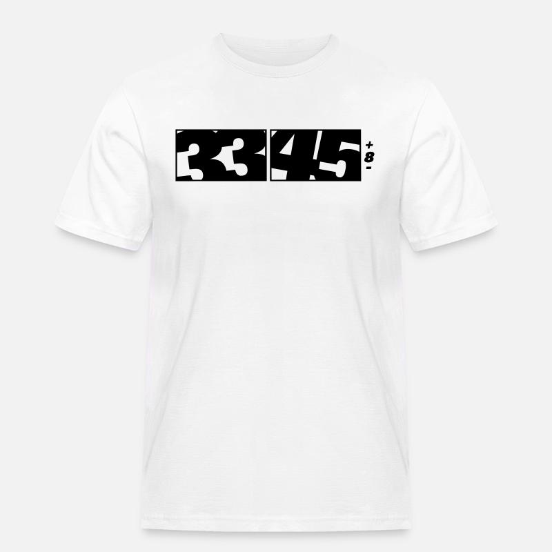 33/45 DJ Logo (1f) - Männer Workwear T-Shirt - Weiß