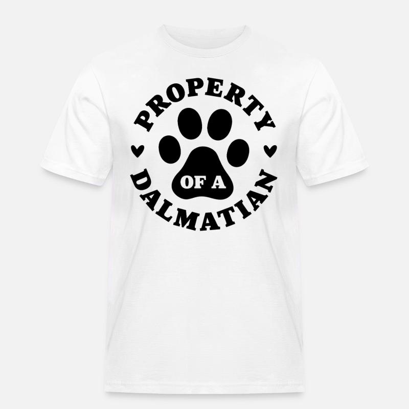 Eigentum eines Dalmatiners - Männer Workwear T-Shirt - Weiß