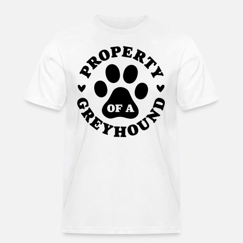 Eigentum eines Windhundes - Männer Workwear T-Shirt - Weiß