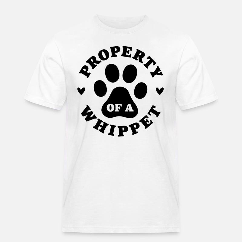 Eigentum eines Whippets - Männer Workwear T-Shirt - Weiß