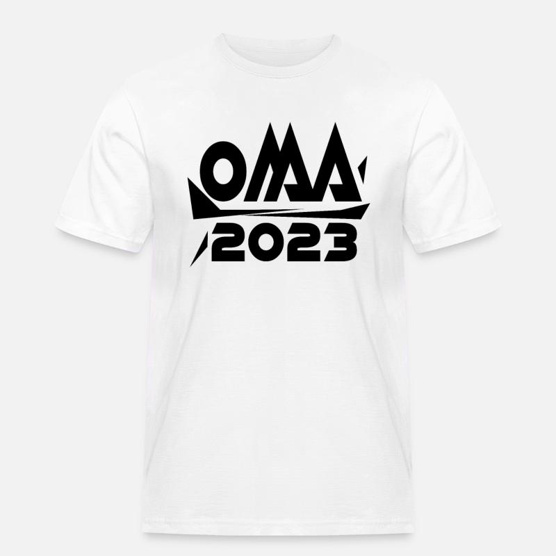 Großmutter 2023 - Oma Geschenk - Männer Workwear T-Shirt - Weiß