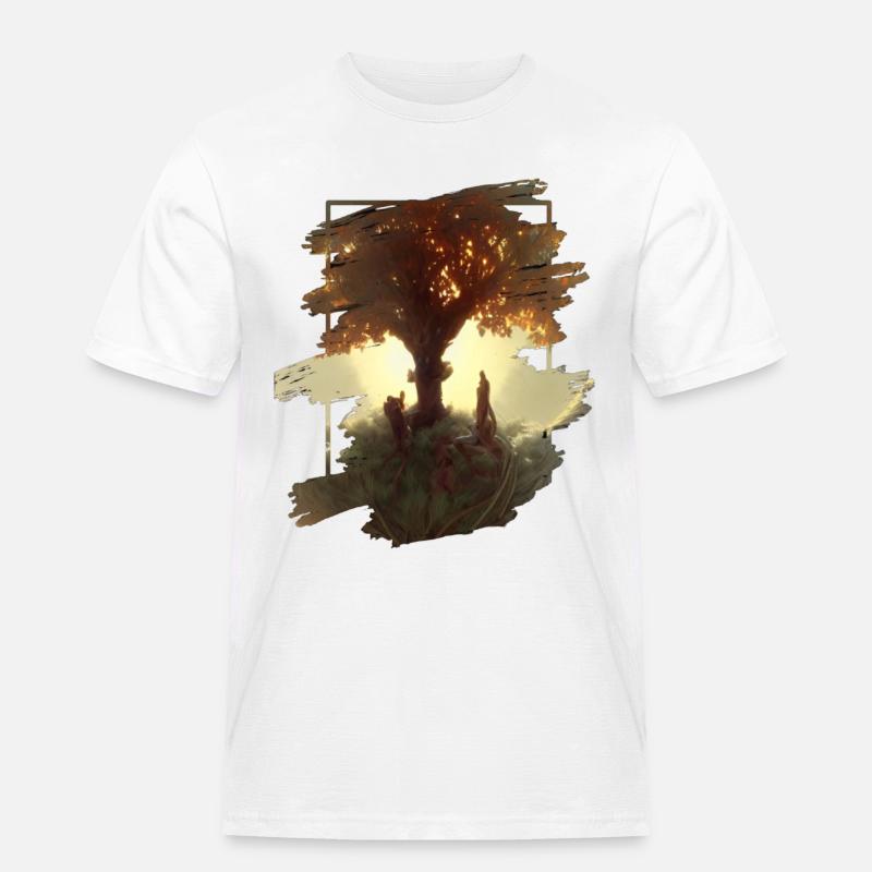 Baum des Lebens - Männer Workwear T-Shirt - Weiß